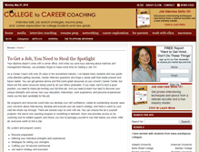 Tablet Screenshot of collegetocareercoaching.com